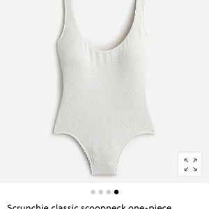 White J. Crew Scrunchie Scoop Neck One Piece